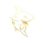 Köpek Balığı Araba Sticker 17X17 Cm Gold