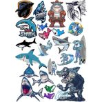 Köpek Balığı Sticker Set 2 16 Parça Telefon, Tablet, Defter, Laptop Sticker