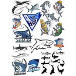 Köpek Balığı Sticker Set 21 Parça Telefon, Tablet, Defter, Laptop Sticker