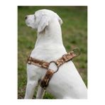 Köpek Göğüs Tasması Büyük & Dev Irk Ayarlamalı Kolon Kordon ve Nubuk Deri Taba & Haki & Krem - Kamuflaj