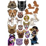 Köpek Sticker Set 11 25 Parça Telefon, Tablet, Defter, Laptop Sticker