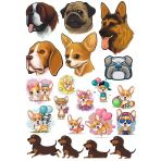 Köpek Sticker Set-13 13 Parça Telefon, Tablet, Defter, Laptop Sticker