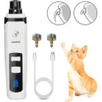 Köpek Tırnak Makası Şarj Edilebilir Pet Tırnak Öğütücü Kesici Bakım Araçları USB Köpek Kedi Pençe Paws Giyotin Güzellik Nail Pet Malzemeleri | Köpek Tırnak Makası (Yeni Set) (Yurt Dışından) - Beyaz