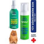Köpek Tüy Dökülmesi Karşıtı Bakım Seti, Kuru Şampuan ve Kolay Tarama Ürünleri Spreyi - E Vitamini