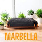 Köpek Yatağı Marbella 75*110 Cm Ceviz Renk Şık Tasarım Rahat ve Yıkanabilir Minder Yatak Dahil