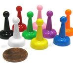 Koplow Games 9'lu Standart Piyon Seti 25 mm Tahta Oyunu için Kazık Parçalar - Çeşitli Renkler