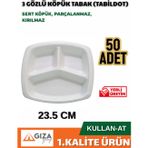 Köpük Tabak 3 Gözlü Sert Köpük 1. Kalite 50 Adet