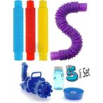 Köpük Tabancası Pop Tubes Popit Beşli Set Oyuncak