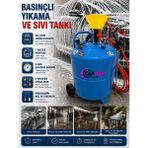 Köpük Tankı Sıvı Köpük Püskürtme Pompası - Basınçlı Köpük Yapıcı Oto Araç Yıkama Makinesi 90LT