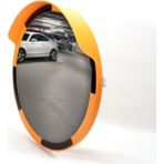 Kör Noktalar Için 60 cm Tümsek Ayna – Sarı-Siyah Güvenlik Aynası