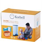 Korbell 3 Paket Şeffaf Renkli 1485 Kapasiteli Büyük Boy Çöp Poşeti Karışık Çiçek Kokulu