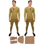 Kordak 2'Li Askeri Termal İçlik Takımı Ve Polar Bere Boyunluk Eldiven Çorap 2XL