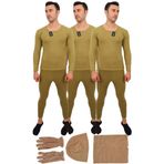 Kordak 3'Lü Askeri Termal İçlik Takımı - Polar Bere Boyunluk Eldiven Çorap 3XL