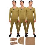 Kordak 3'Lü Askeri Termal İçlik Takımı - Polar Bere Boyunluk Eldiven Çorap XL