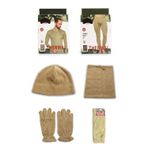 Kordak 5'Li Set: Asker Yeşili Termal Içlik Takımı - Polar Bere Boyunluk Eldiven Çorap Seti M