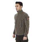 Kordak Erkek Açık Haki Taktik Askeri Outdoor Avcı Polar Hırka - XXL