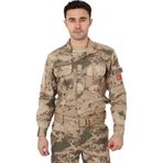 KORDAK Jandarma Uzun Kol Çöl Kamuflaj Gömlek