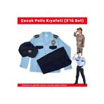 Kordak Polis Çocuk Kıyafeti – 3’Lü Pantolon Gömlek Şapka Seti 14 Yaş
