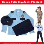 Kordak Polis Çocuk Kıyafeti – 3’Lü Pantolon Gömlek Şapka Seti