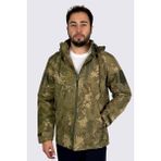 Kordak Softshell Su Geçirmez Tactical Mont | Polar Iç Katmanlı, Rüzgar Geçirmez, Askeri Outdoor Mont - XL - Askeri Kamuflaj