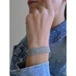 Kordon Çelik Zincir Örme 8 Sıralı El Yapımı Silver Renk Bohem Bileklik