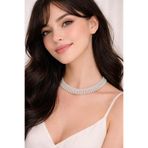 kordon zincir chooker 5 sıralı silver kolye uhı