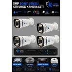 Korel Bilişim 4 Kameralı 6 Ledli 5 Mp Sony Lensli Gece Renkli Güvenlik Kamerası Seti 320 GB HDD
