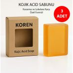 KOREN Kojik Asit - Zerdeçal Sabunu 100g – Aydınlatıcı & Arındırıcı Etki – Yoğun Köpük & Peeling Etkili
