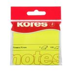 Kores 100 Yaprak 75x75 mm Neon Sarı Yapışkanlı Not Kağıdı