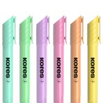 Kores 6'lı Pastel Renkli Fosforlu Kalem