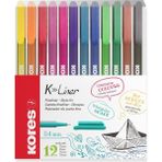 Kores Fineliner 0.4 mm İnce Uçlu Kalem 12'li Set (12 Adet 12'li Set Ekonomik Kutu)