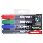 Kores kalıcı marker set 3 – 5 mm konik baş kısım, siyah/mavi/kırmızı/yeşil