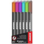 Kores Set 6'lı Pvc Permanet Marker