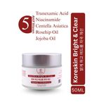 Koreskin Cilt Beyazlatıcı Aydınlatıcı Leke Karşıtı Krem Tranexamic Asit,Niacinamide,Alpha Arbutin 50 ml