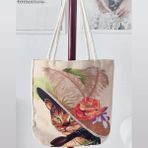 Körfez Kırlent Kedili Desen Goblen Dokuma Kumaş Heybe Çanta - 43x43cm - Renkli