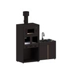 Korflame Pure 2102 2 Modül Bahçe Mutfak Seti - Siyah