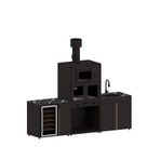Korflame Pure 3103 3 Modül Bahçe Mutfak Seti - Siyah