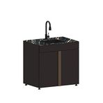 Korflame Pure Washer Bahçe Mutfağı Lavabo Modülü - Siyah
