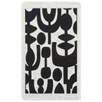 Korfu Beyaz Modern Pamuk Modern Geometrik Etnik Desenli Boho Makinada Yıkanabilir Hav Toz Vermez Leke Tutmaz Kaymaz Taban Dijital Makine Baskı Halı Oturma Odası Salon Yolluk Koridor Mutfak Halısı