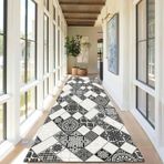 Koridor halısı, ekstra uzun halı kapı paspası oturma odası mutfak koridor merdiven halısı kaymaz arka yüzeyli (80×100cm/2.6ft×3.3ft)