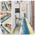 Koridor halısı, oturma odası, yatak odası ve mutfak için ekstra uzun halı, kaymaz halı (100×450cm/3.3ft×14.8ft)