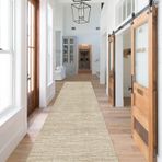 Koridor için Bej Uzun Halı Yollukları Kaymaz Kauçuk Arka Yıkanabilir Dar Yolluk Giriş Mutfak ve Oturma Odası için Kilim Boyutlar: 1,5 m ila 6 m (80x300 cm/2,6ftx9,8ft)