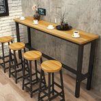 Koridor için Cam Konsol Masaları Modern Ahşap Bar Masası Tezgah Üstü Yemek Masası Balkon Korkuluk Uzun Mutfak Konsolu Kahvaltı Kanepe Giriş