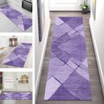 Koridorlar için Kaymaz Yıkanabilir Halı Yollukları Uzun Polyester Paspas 40X500CM Modern Mor Mutfak ve Oturma Odası Halıları Çok Yönlü Paspaslar 40-120 cm Genişlik