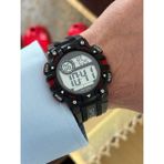 Korikom Dijital Su Geçirmez Genç Kol Saati SPEC000616 Alarm, Kronometre, LED Erkek Kol Saati - Siyah - Kırmızı