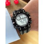 Korikom Dijital Su Geçirmez SPEC000617 Alarm, Kronometre, LED Erkek Kol Saati - Siyah - Gümüş