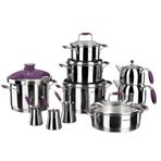 Korkmaz A1739-3 Flora Mor 17 Parça Hiper Set