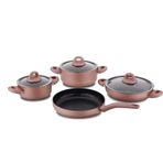 Korkmaz A2894 Bella Granit Rosegold 7 Parça Tencere Seti