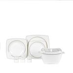 Korkmaz A8460 Bone Collection 60 Parça Kare Yemek Takımı