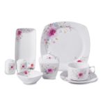 Korkmaz A8608 Bonjour Collection 28 Parça Kare Kahvaltı Seti